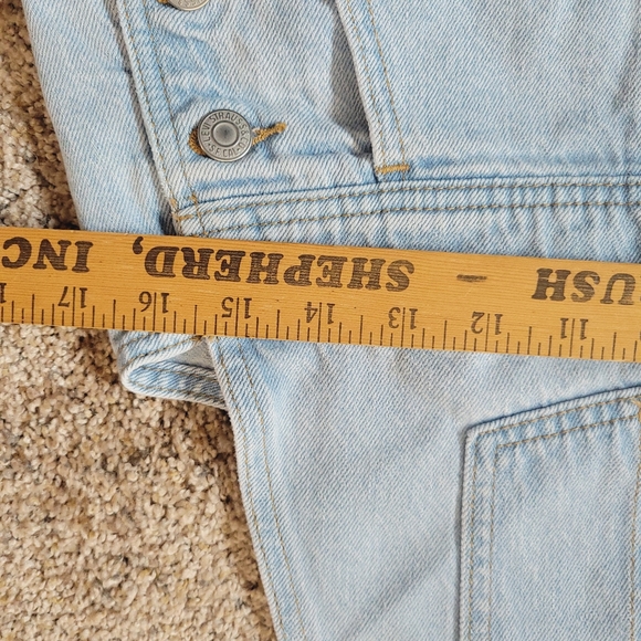 Levis Shortalls Light Blue Denim Overalls Small - Picture 4 of 8